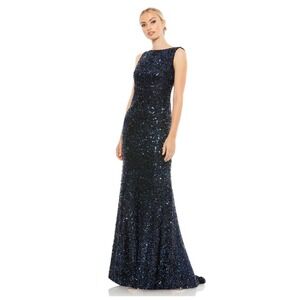 Ieena for Mac Duggal Cowl Back Boat Neck 26331 - Size 2 - NWT